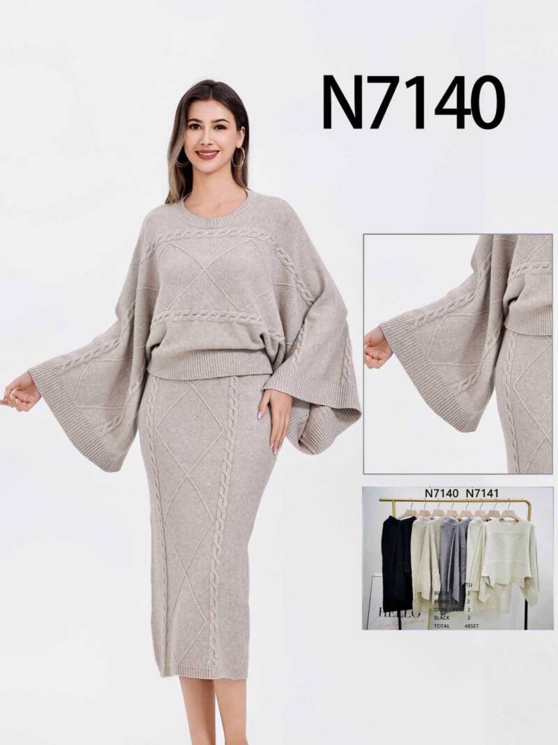 Komplet  damska (Francja produkt) Roz Standard, Mix Kolor .Paczka 8 szt